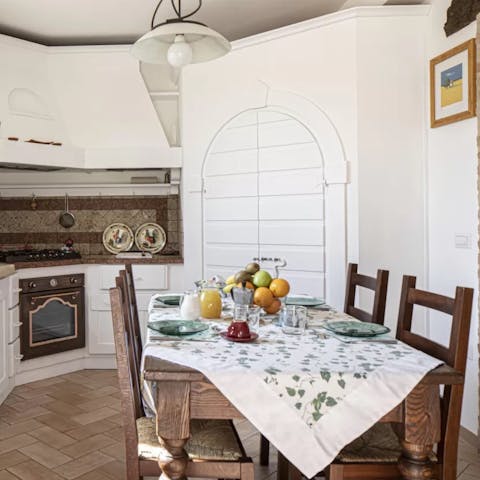 Serve up some Italian culinary delights at the dining area