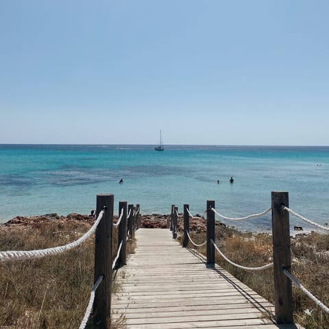 Stay within walking distance of the Ibizan coast