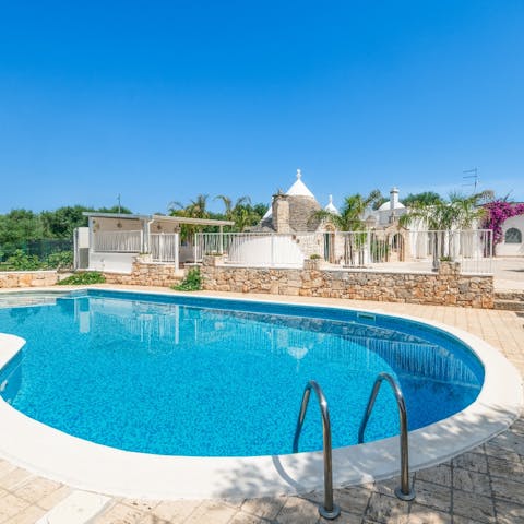 Soak up the sunshine from the private outdoor pool