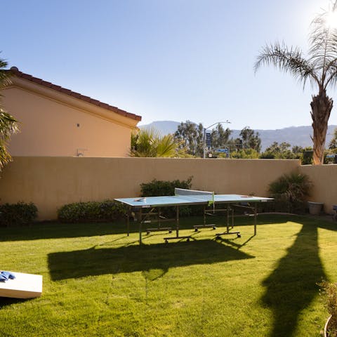 Play some ping pong on the lawn 