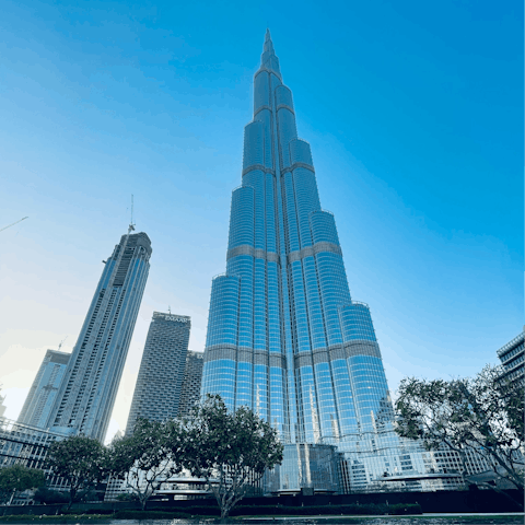 Make a visit to the Burj Khalifa, a short walk away