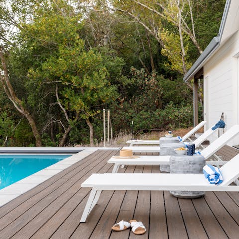 Make poolside lazing your own plan for the day