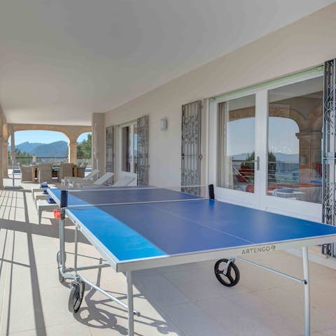 Play a round of ping pong on the terrace