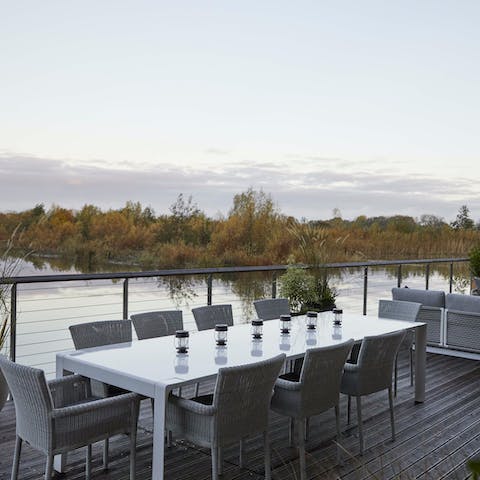 Enjoy alfresco dinners with a view as you sit down on the terrace