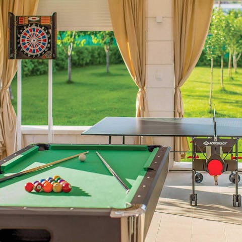 Play to your heart’s content in the outdoor games room