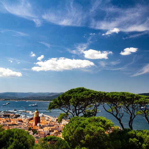 Experience the glitz and glamour of Saint-Tropez, less than twenty minutes' drive away