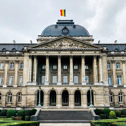 Admire the  Royal Palace of Brussels, just a ten-minute stroll away