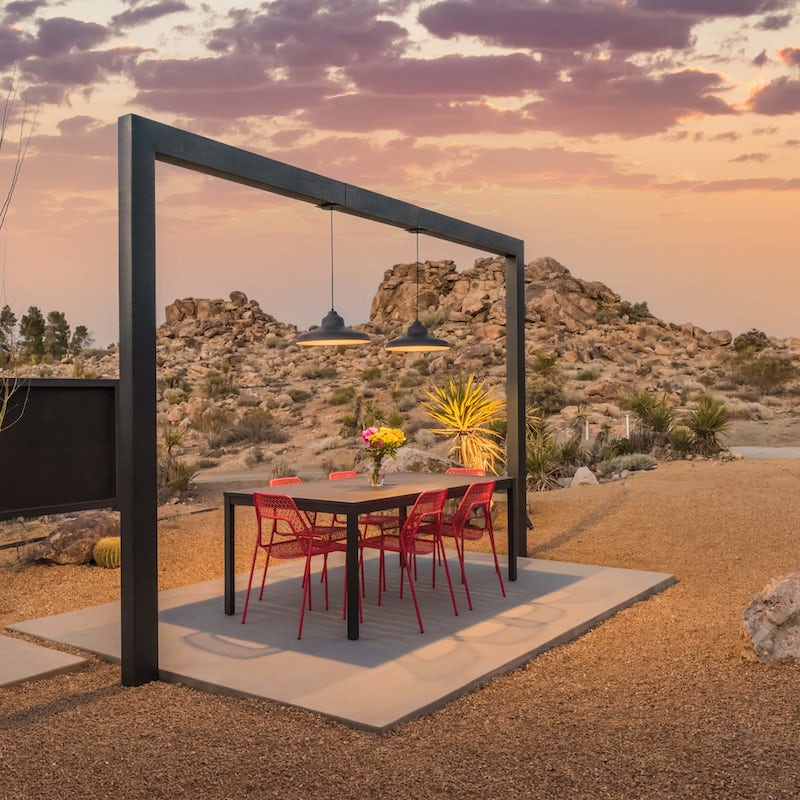 Share a meal at the unique outdoor dining area