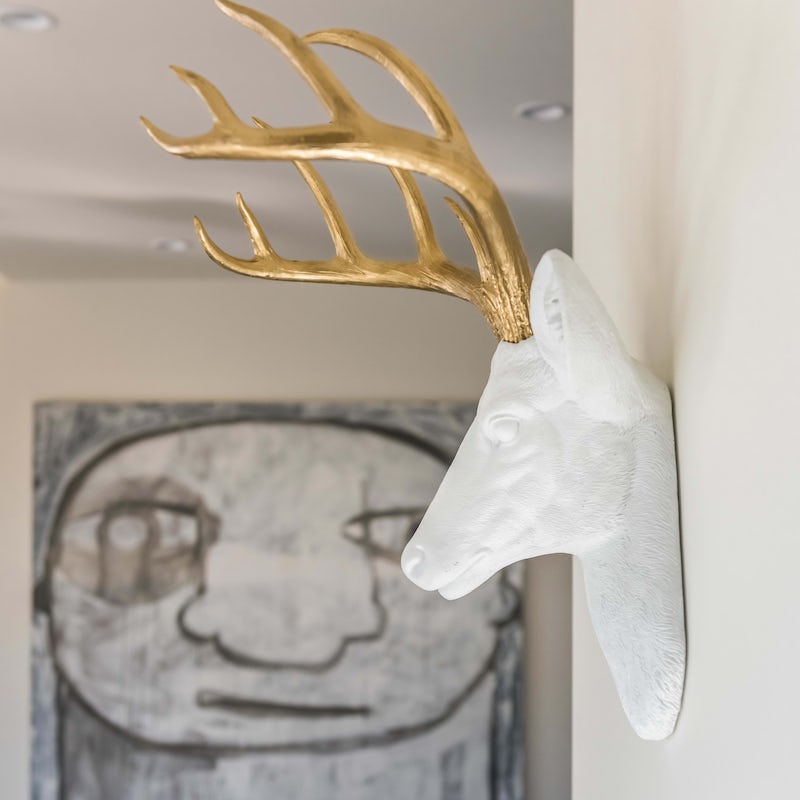 Admire the quirky artworks throughout the house