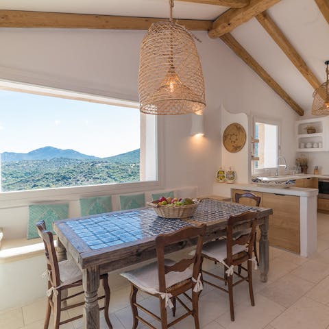 Take in picture-perfect vistas from the dining area
