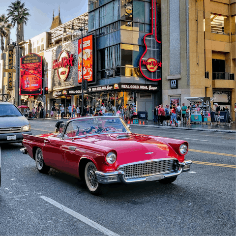 Explore Hollywood Boulevard – just a thirty-four minute walk away