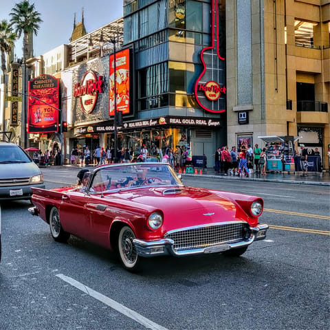 Explore Hollywood Boulevard – just a thirty-four minute walk away
