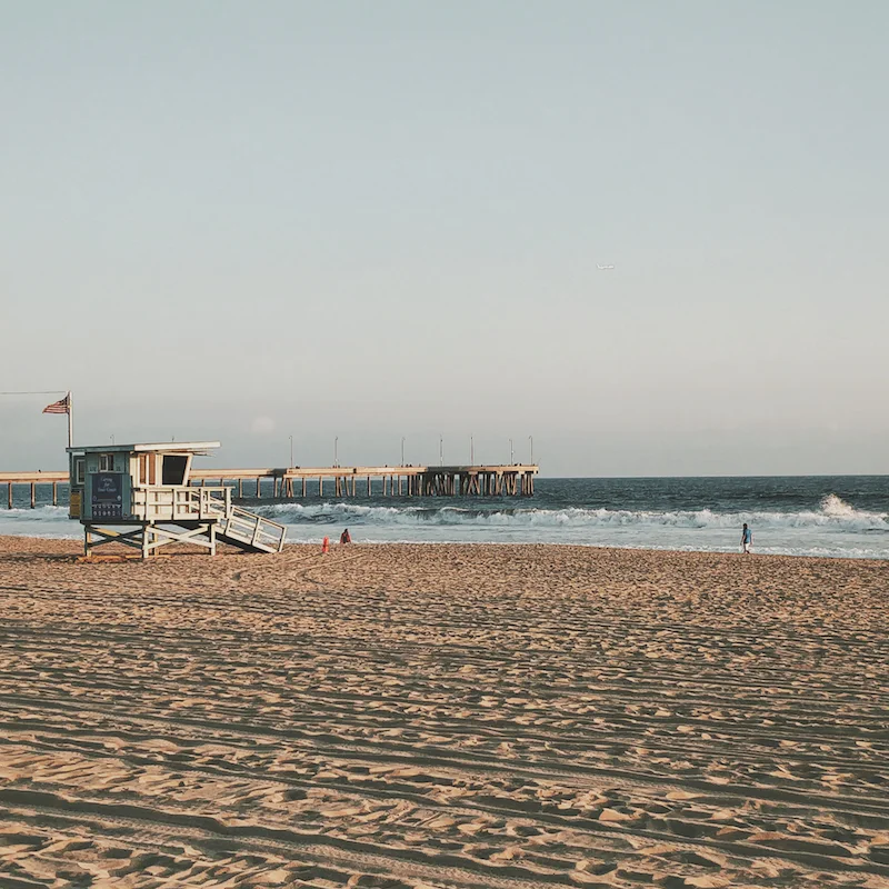 Walk 25 minutes or take a short drive to Venice Beach