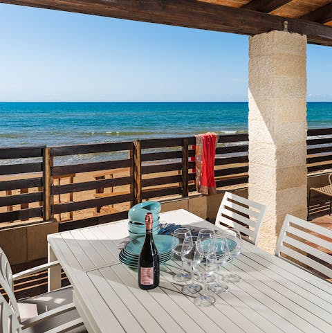 Light the barbecue and spend magical evenings watching the sunset from the terrace 