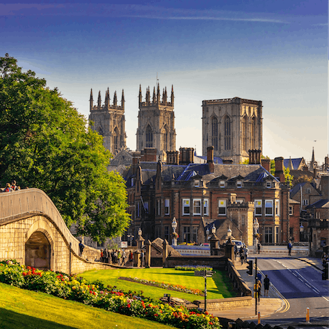 Explore the historic city of York, just a fifteen-minute drive away