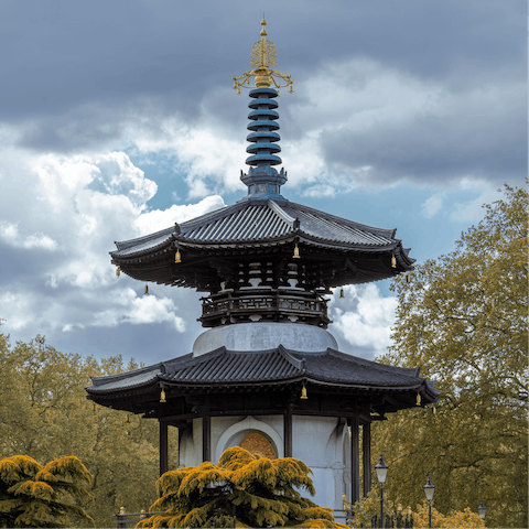 Enjoy a morning stroll through Battersea Park – it's just at the end of the street