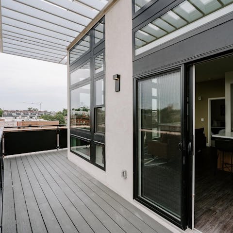 Start your day with a fresh coffee on the wrap-around balcony