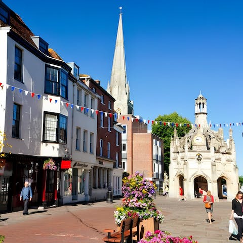Check out Chichester's shops, restaurants and cafes, right on the doorstep