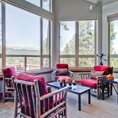 Gather around the dining space with the best views