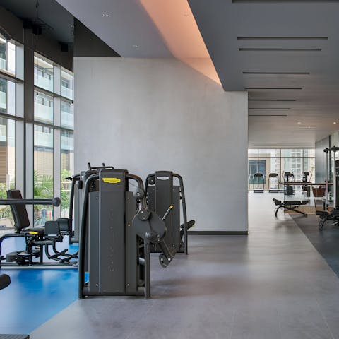 Start the day with a workout in the fitness suite