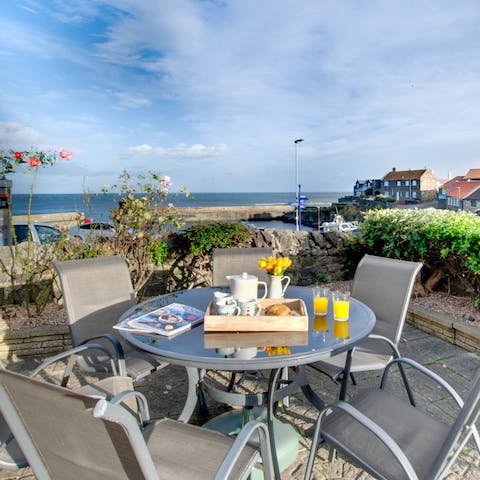 Enjoy outstanding sea and harbour views from the terrace