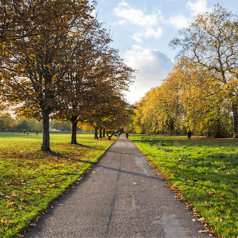 Kick-up the autumn leaves in Hyde Park