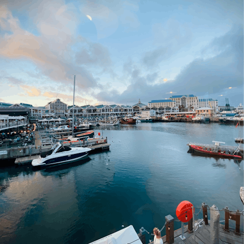 Explore the V&A Waterfront, reachable on foot
