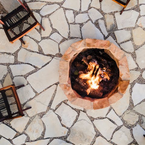 Linger around the fire pit long into the night