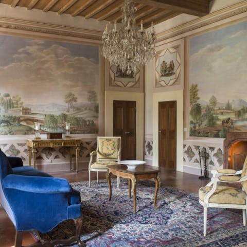 Relax in a home replete with Italian charm