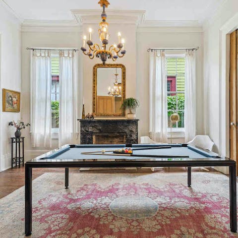 Spend the afternoons in the drawing room with a game of pool