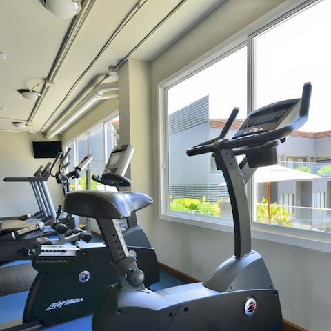 Keep fit in the resort gym before heading to a romantic dinner at one of the restaurants