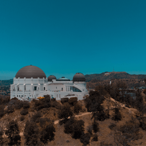 See the Hollywood sign from Griffith Observatory – an eleven-minute drive