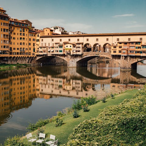 Stay just steps from Ponte Vecchio in the heart of Florence