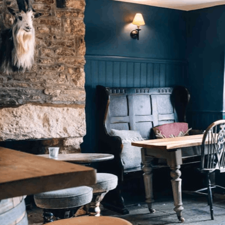 Eat in the award-winning Bell Inn, about two minutes' walk down the road