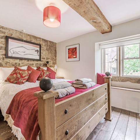 Wake up to pretty views over Lower High Street from your king-sized bed 