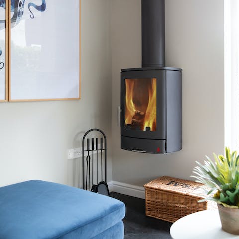 Light the fire on chilly evenings and feel extra cosy