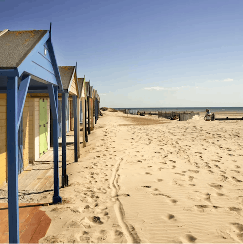 Spend the day on West Wittering's Blue Flag Beach – it's a thirty-minute drive away
