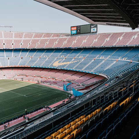 Catch a game at Camp Nou stadium and cheer on FC Barcelona