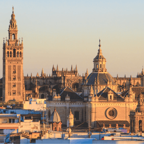 Stay in the heart of the beautiful city of Seville, a fifteen-minute walk from the historic Cathedral 