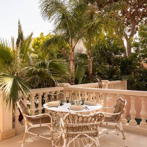 Begin your day with a coffee and a book on the balcony 