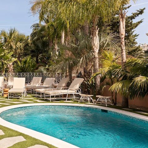 Feel refreshed after a swim in the communal pool