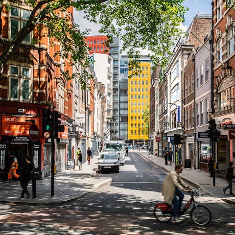 Stay overlooking London's iconic Denmark Street, renowned for its influence on British pop music