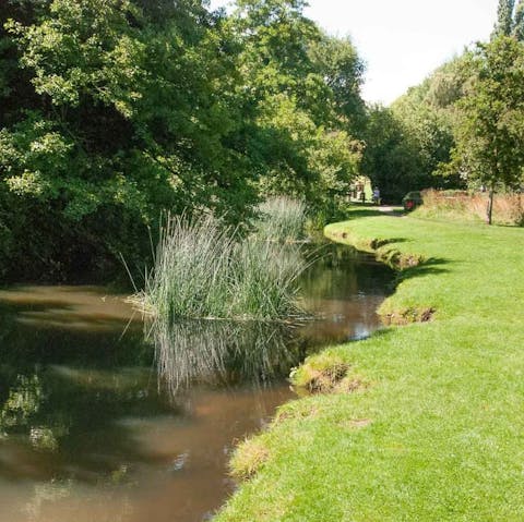 Follow the riverbank walk through Hadleigh and into the countryside