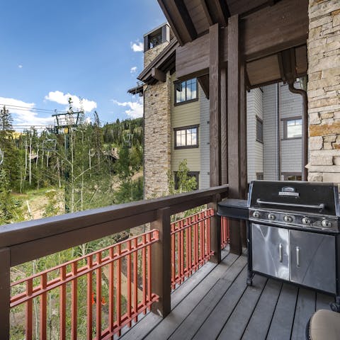 Set up your barbecue in the crisp mountain breeze