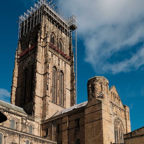 Pay a visit to Durham Cathedral, a short fifteen-minute drive from your home