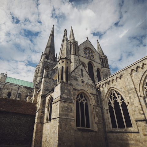 Drive to the cathedral city of Chichester, where history stretches back centuries