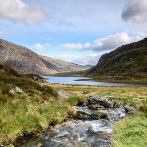 Go hiking in beautiful Snowdonia National Park, just a half-hour drive away