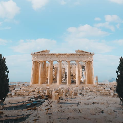 Hop on a bus to see sights like the Acropolis – it's all within easy reach