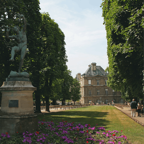 Swing by Luxembourg Gardens, it’s just around the corner