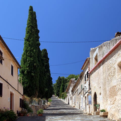 Have a seven-minute stroll to the Calvari Steps for fabulous vistas over Pollença 